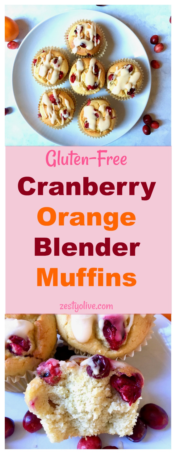 Gluten-Free Cranberry Orange Blender Muffins are an easy and healthy breakfast option or a delicious afternoon snack.