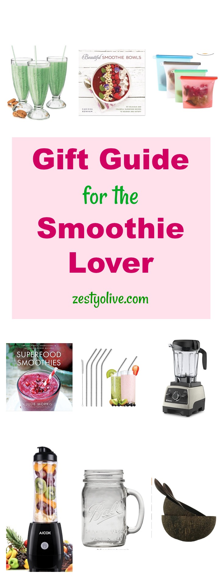 This Gift Guide for Smoothie Lovers will help you choose the perfect item for those in your life who love blending and crafting their protein shakes, smoothies and smoothie bowls.