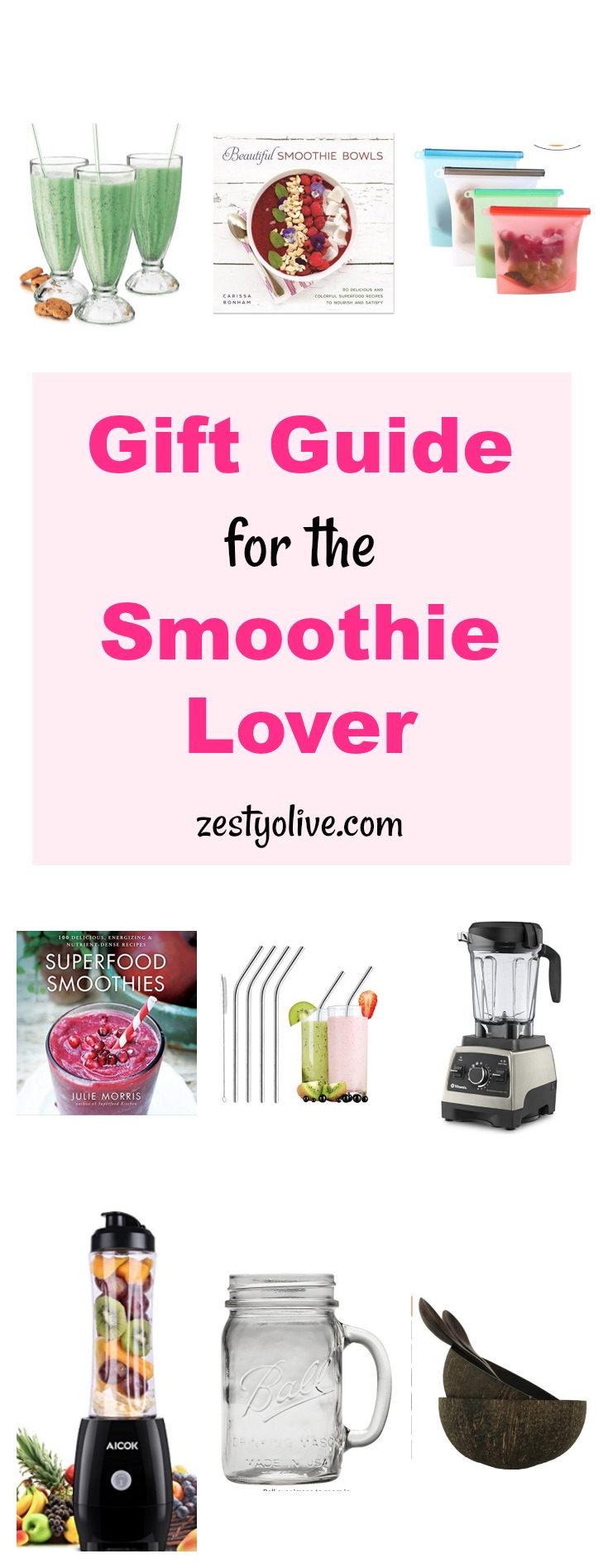 This Gift Guide for Smoothie Lovers will help you choose the perfect item for those in your life who love blending and crafting their protein shakes, smoothies and smoothie bowls.