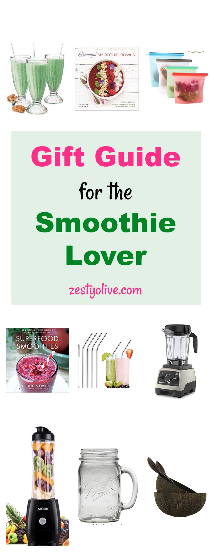 This Gift Guide for Smoothie Lovers will help you choose the perfect item for those in your life who love blending and crafting their protein shakes, smoothies and smoothie bowls.