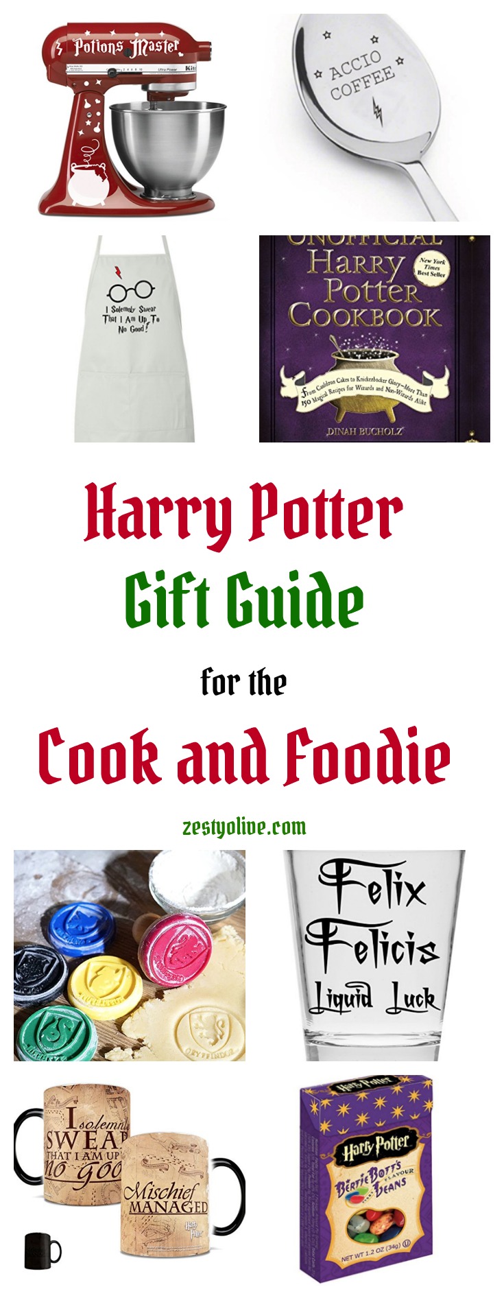 Whether you aspire to deck out your kitchen like the Great Hall or just have a cozy kitchen like Mrs. Weasley, here's a Harry Potter Gift Guide for the Cook or Foodie. Accio, cooking skills! #harrypotter #harrypottergifts #giftguide #cooking #recipes #accio