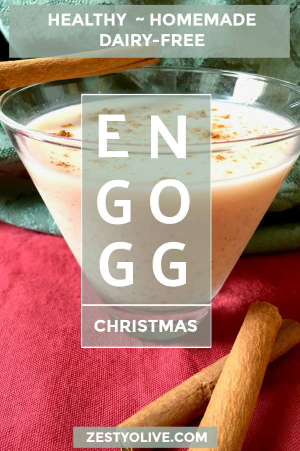 Here's my take on the holiday classic beverage, eggnog. It's my Healthy Homemade Dairy-Free Eggnog Recipe made with coconut milk, organic ingredients and no refined sugar.