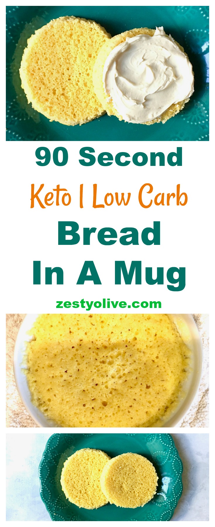 Here's the easiest recipe ever on How To Make 90-Second Keto, Low Carb, Gluten-Free Bread In A Mug. Not only is this bread healthy and quick to make, but it is easily customizable if you want to season it up with herbs or cheese.