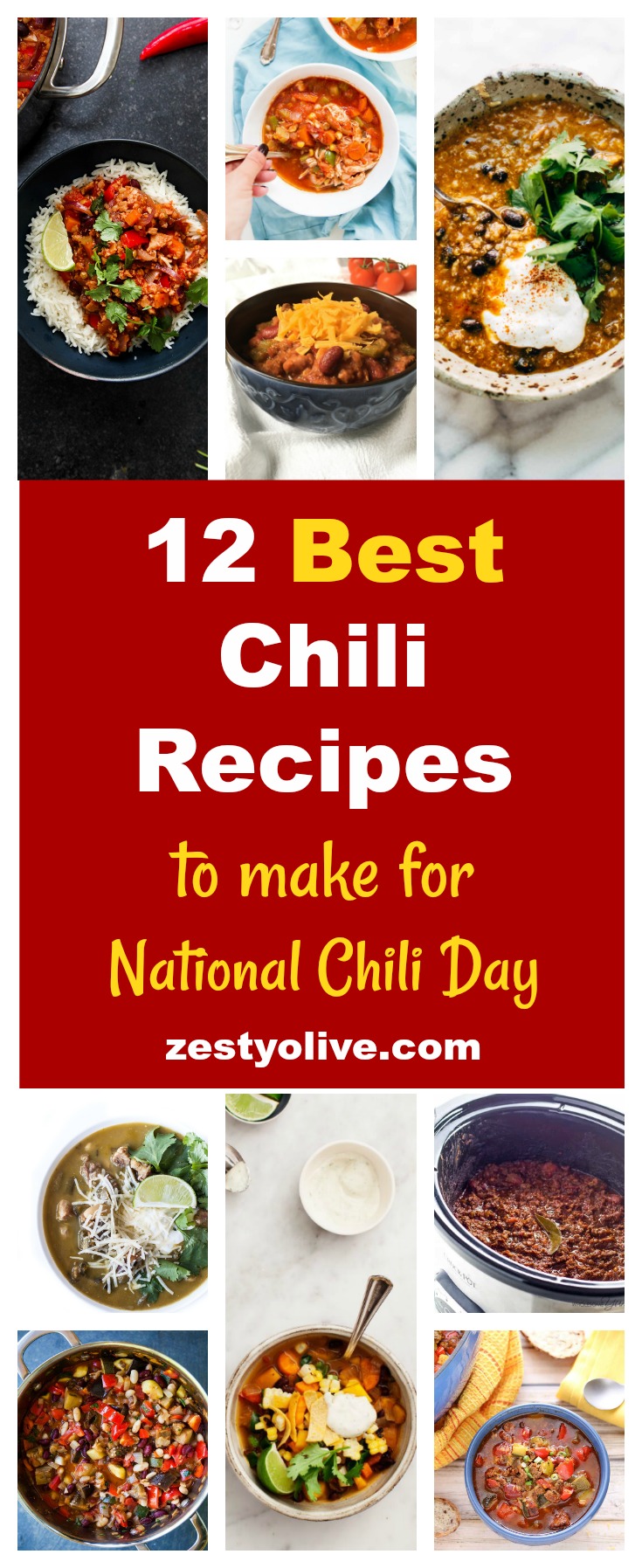 In celebration of National Chili Day, here are 12 of the best chili recipes to consider for your celebration of this day and beyond. Whether you're looking for beef, turkey, pork, vegetarian, keto, easy, slow cooker, dutch oven, or instant pot varieties of chili, you're sure to find one that fits your needs right here.