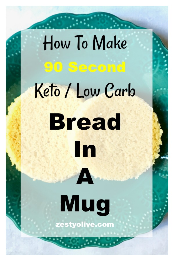 Here's the easiest recipe ever on How To Make 90-Second Keto, Low Carb, Gluten-Free Bread In A Mug. Not only is this bread healthy and quick to make, but it is easily customizable if you want to season it up with herbs or cheese.