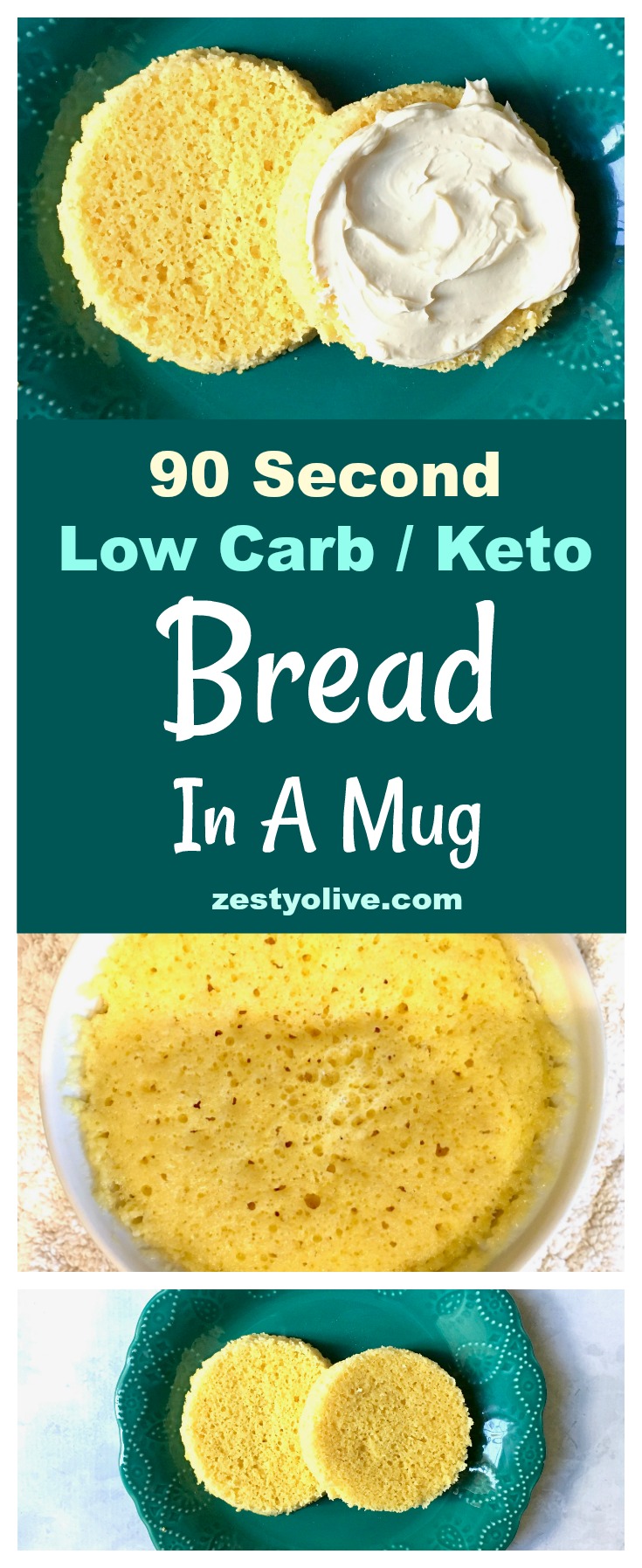 Here's the easiest recipe ever on How To Make 90-Second Keto, Low Carb, Gluten-Free Bread In A Mug. Not only is this bread healthy and quick to make, but it is easily customizable if you want to season it up with herbs or cheese.