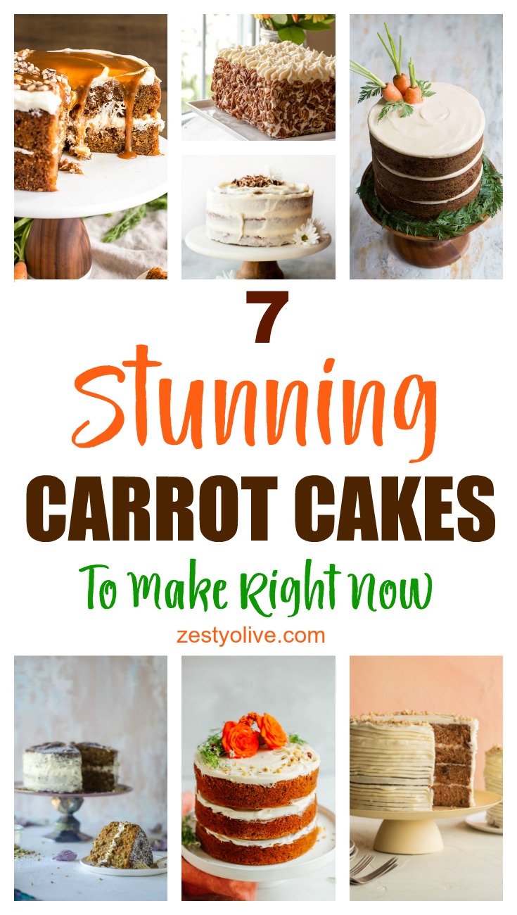 Here are 7 stunning carrot cakes that you can totally make right now. They look impressive and gorgeous, but they are within your power to re-create them for yourself, right in your own kitchen!