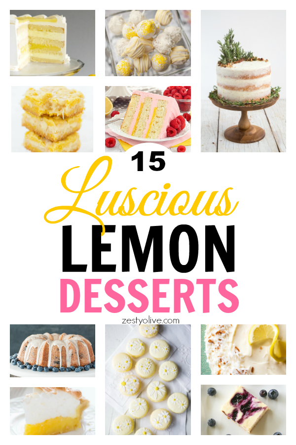 For a tangy and sweet dessert, consider making something with a twist of lemon. From cakes, to ice cream, from pies to tarts and from cookies to cupcakes, here are 15 luscious lemon desserts that you’ll want to make today!