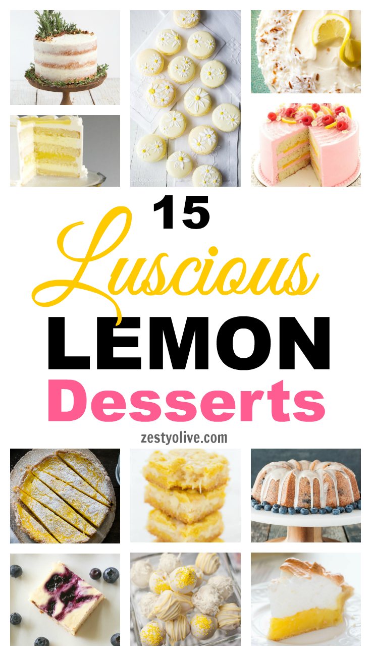 For a tangy and sweet dessert, consider making something with a twist of lemon. From cakes, to ice cream, from pies to tarts and from cookies to cupcakes, here are 15 luscious lemon desserts that you’ll want to make today!