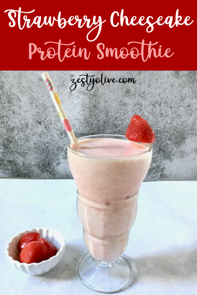 Strawberry Cheesecake Protein Smoothie 