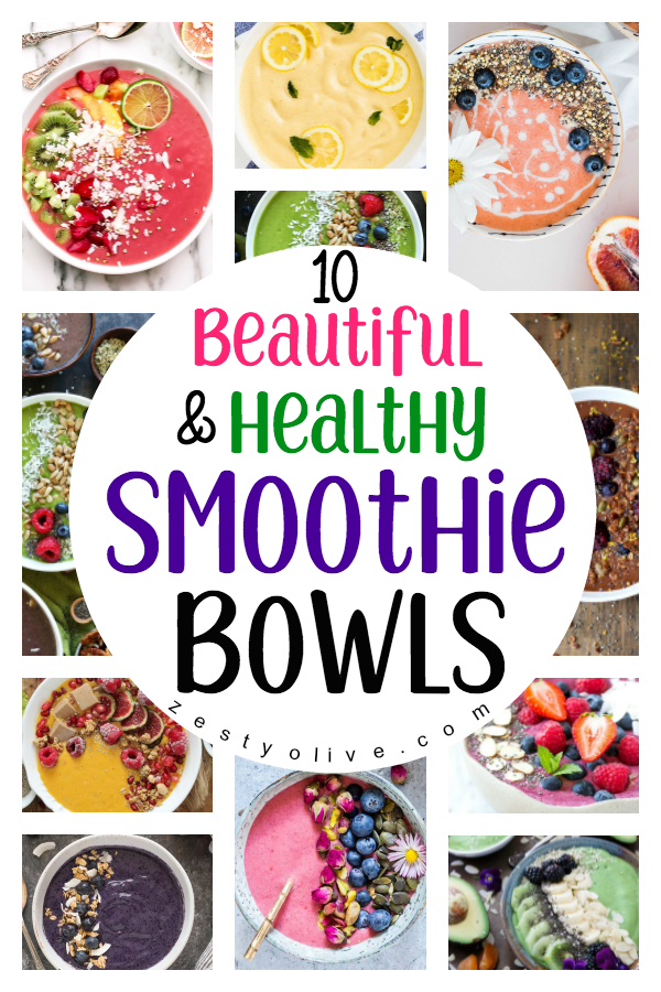 Here are 10 beautiful, tasty, and nutritious smoothie bowls to inspire you to create an eye-candy and swoon-worthy delicious meal.