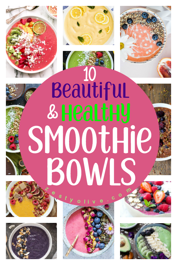 Here are 10 beautiful, tasty, and nutritious smoothie bowls to inspire you to create an eye-candy and swoon-worthy delicious meal.