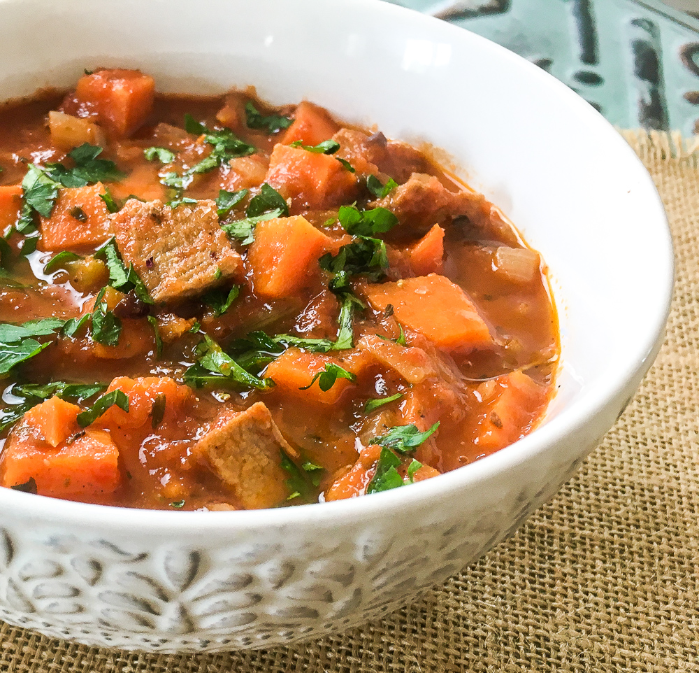  This quick and flavorful one pot Dutch Oven Pork Tenderloin And Sweet Potato Stew is super easy to put together on a busy weeknight.