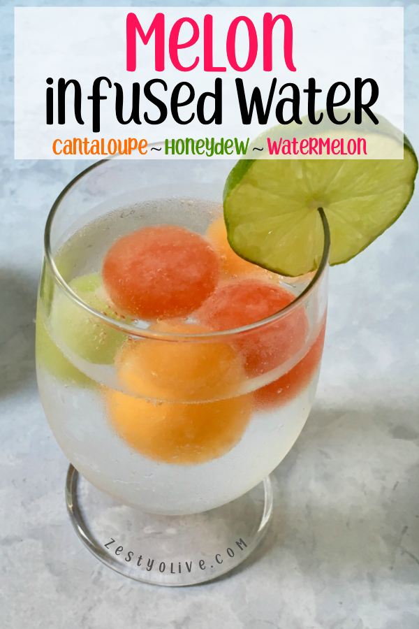Infused your water with delicious melon! Cantaloupe, watermelon and honeydew melon balls add a colorful touch and natural flavor to filtered water.